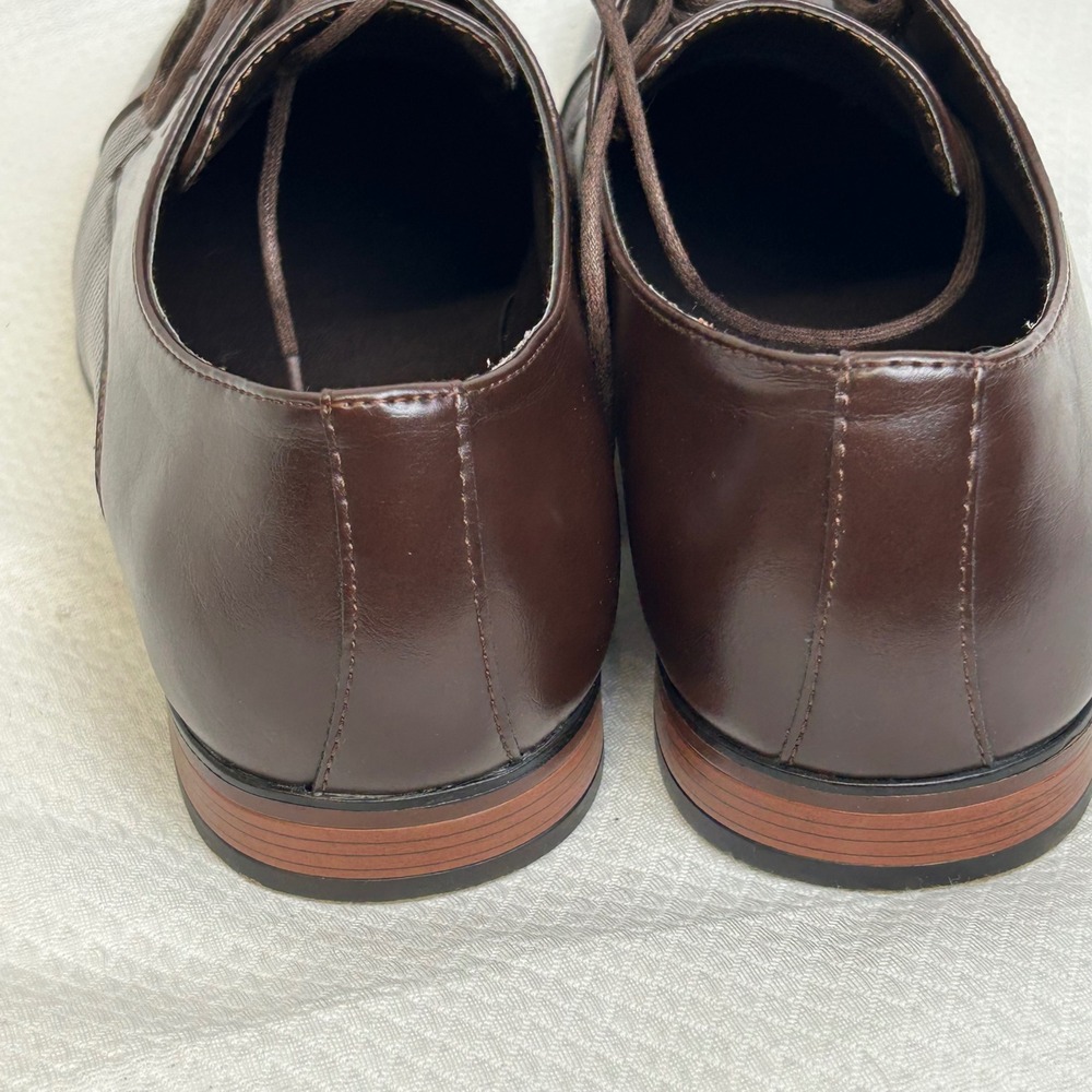 Perry Ellis Portfolio Duke Dark Brown Cap Toe Oxford Dress Shoes PEJSN17096B-2 - Picture 4 of 8